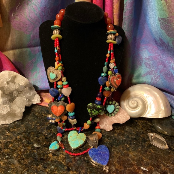 Massive Native American necklace by Kim Yubeta - Picture 8 of 8